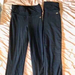 Two Black foldover Leggings
